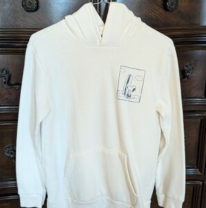 Peanuts Snoopy Original White Hoodie with Surfboard Graphic